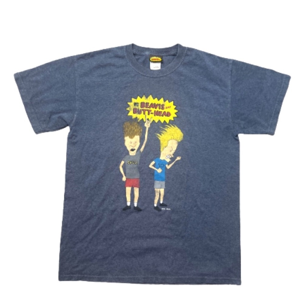 MTV Blue Graphic Tee Gender Neutral  with Beavis and Butt-Head‎ Short Sleeves